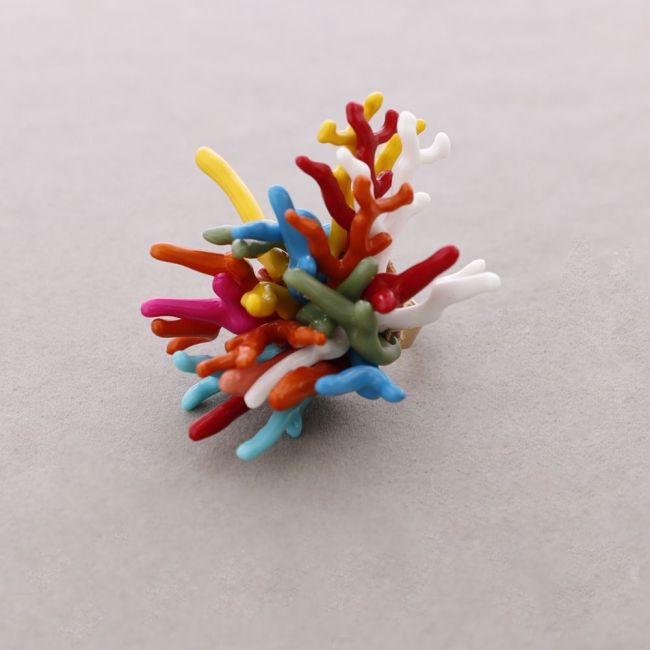 ANILLO FLOR CORAL RESINA