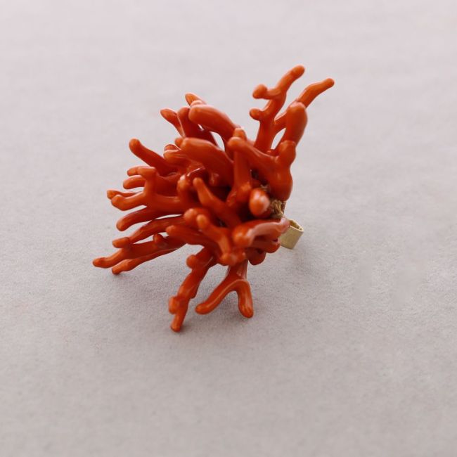ANILLO FLOR CORAL RESINA