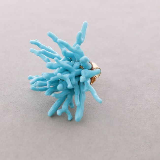 ANILLO FLOR CORAL RESINA
