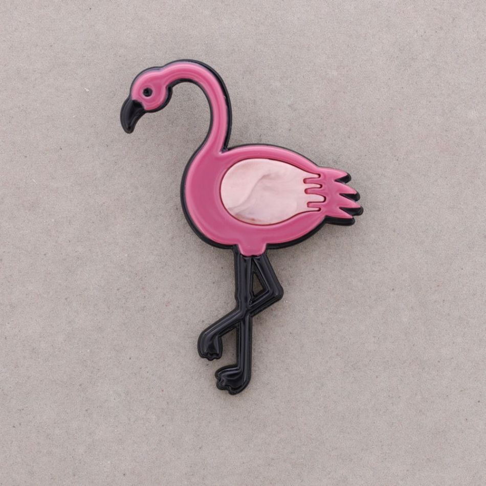 FLAMINGO BROOCH RESIN