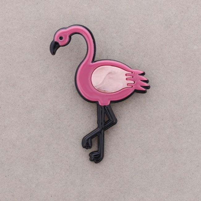 FLAMINGO BROOCH RESIN