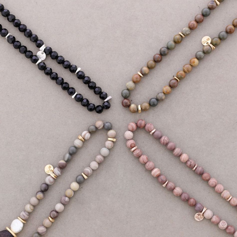 CULTIVATED PEARL STONE BALLS SHORT NECKLACE