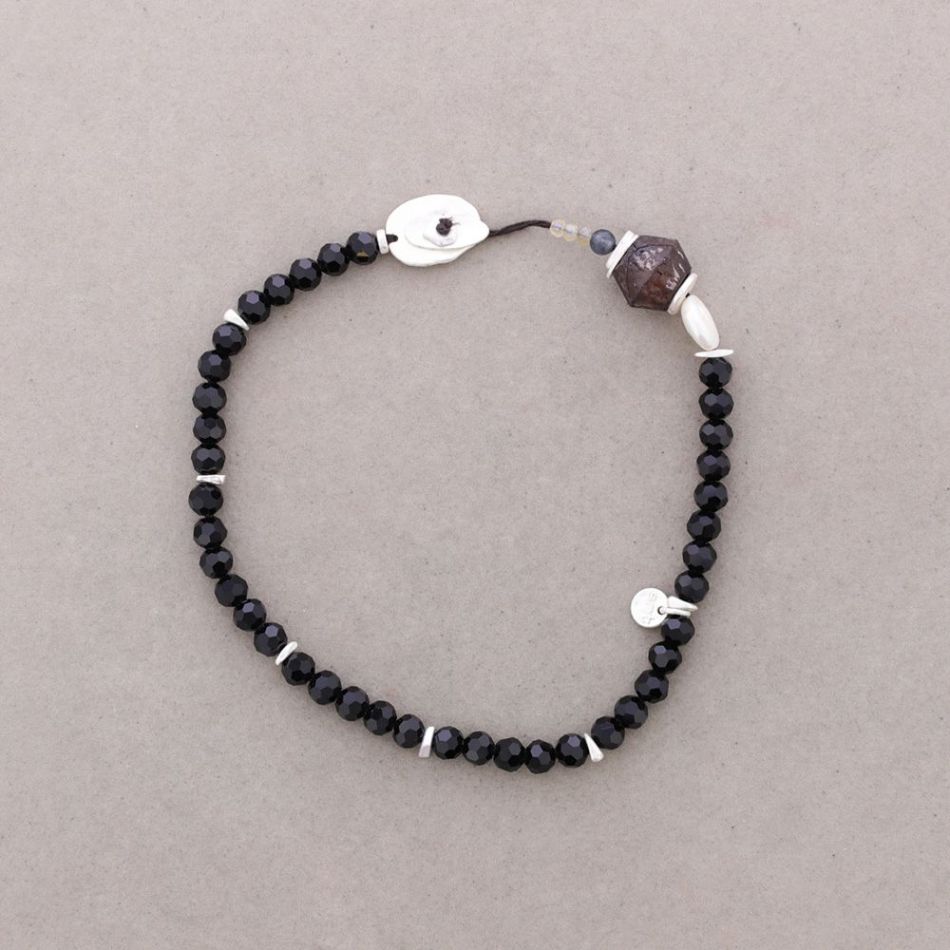 CULTIVATED PEARL STONE BALLS SHORT NECKLACE
