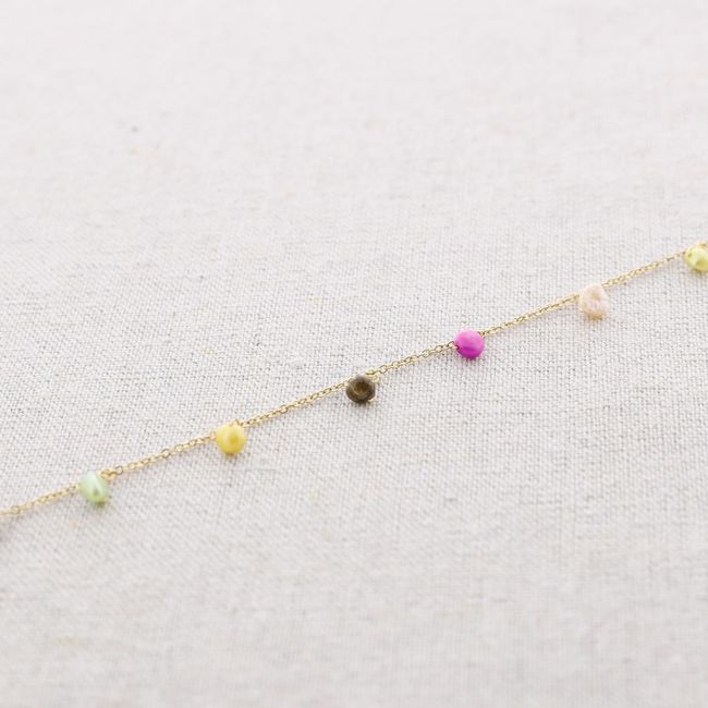 STEEL SHORT NECKLACE WITH PEARL PENDANTS