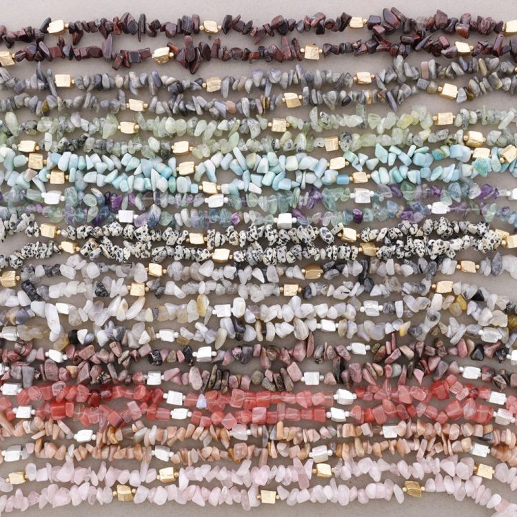 COLLAR LARGO PIEDRAS CUENTAS METAL 2