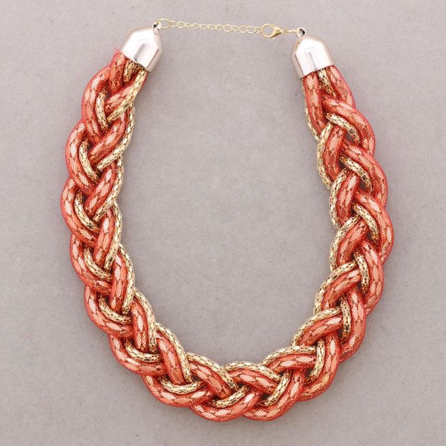 BRAIDED SHORT NECKLACE