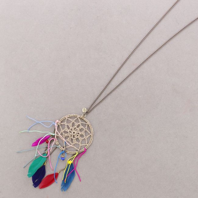 LONG NECKLACE WITH FRINGE PENDANTS