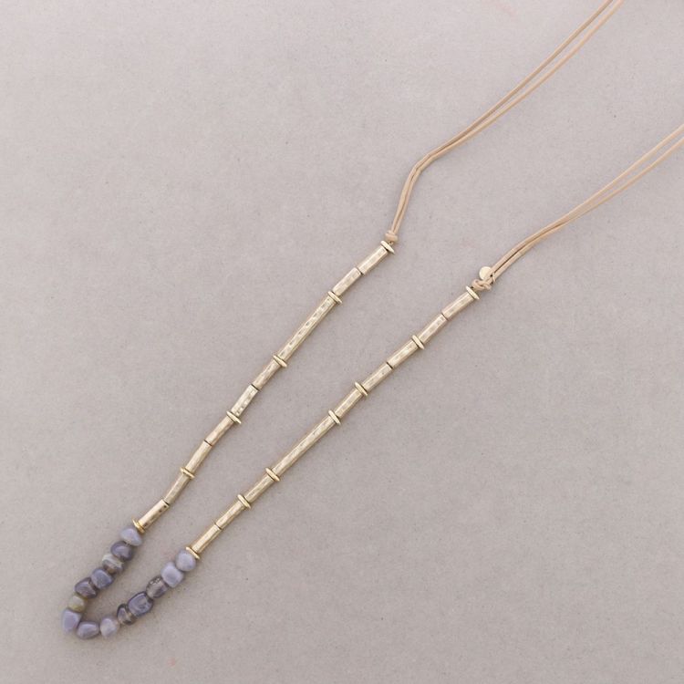 STONE BEADS LONG NECKLACE