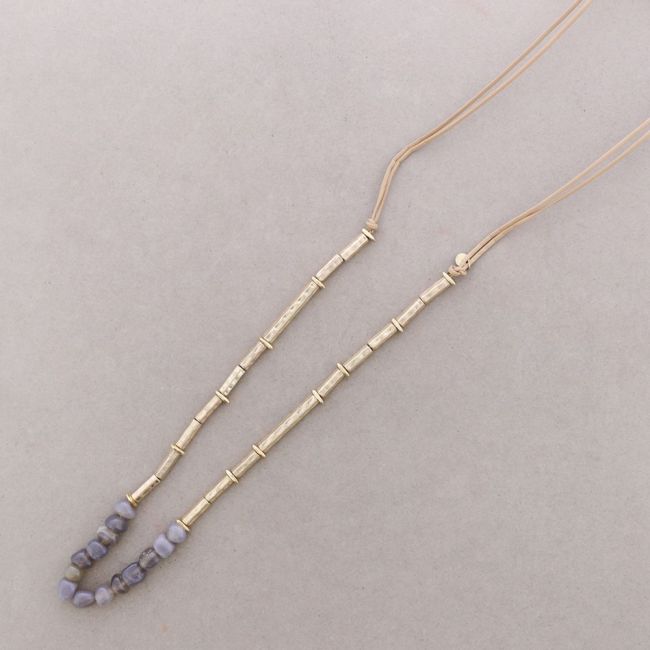 STONE BEADS LONG NECKLACE