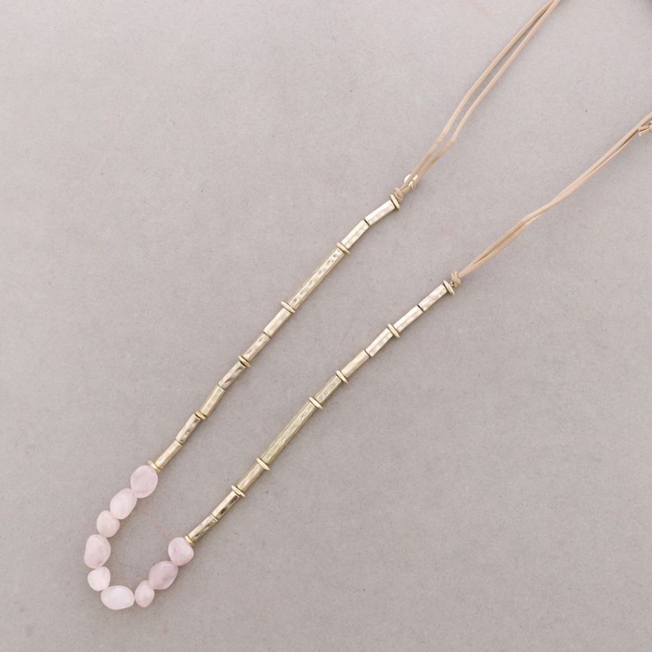 STONE BEADS LONG NECKLACE
