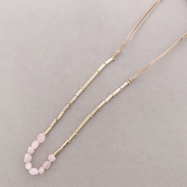 COLLAR LARGO CUENTAS PIEDRAS