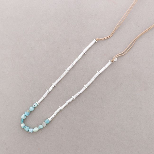 STONE BEADS LONG NECKLACE