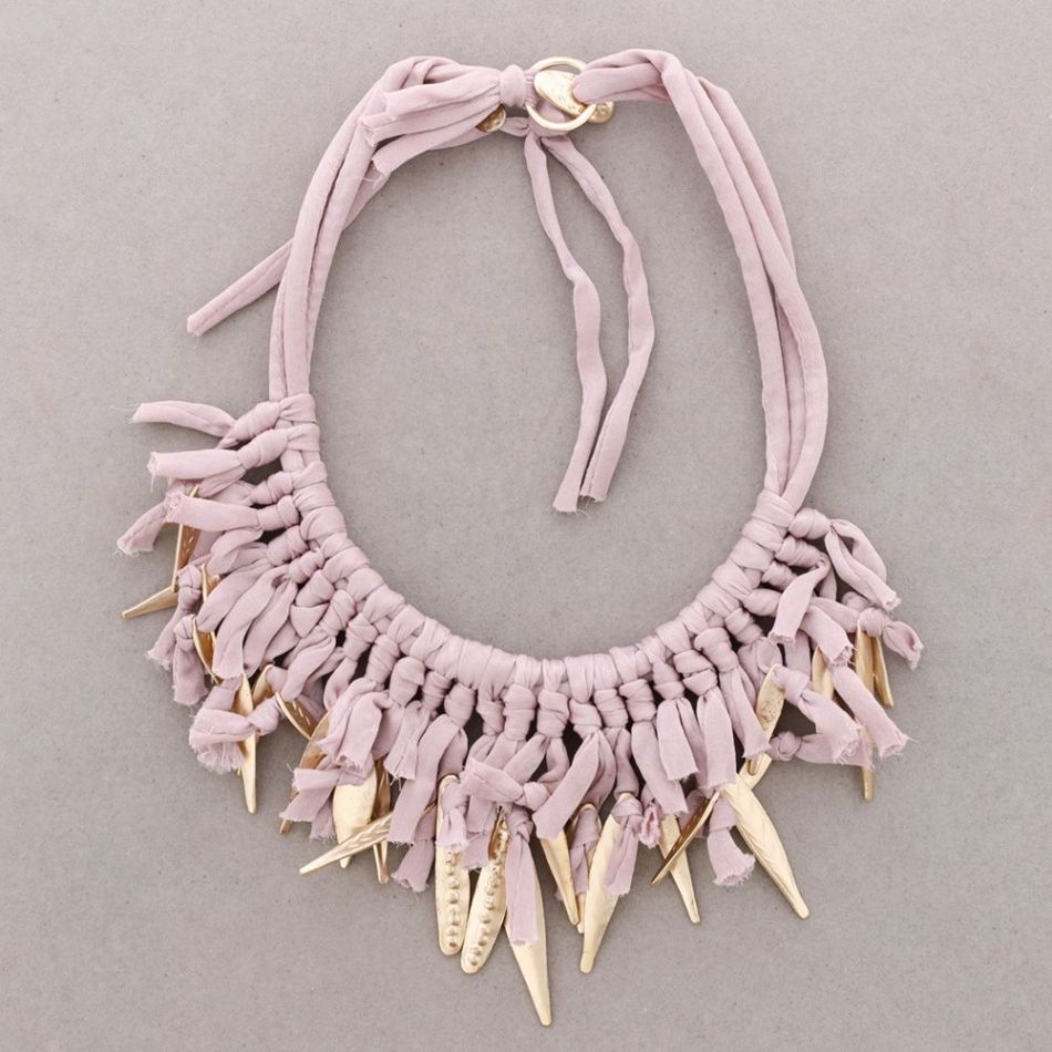 FABRIC SHORT NECKLACE MEAL PENDANTS