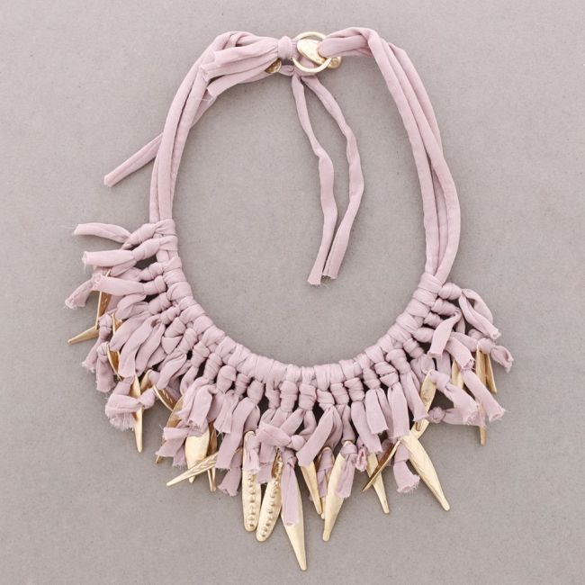 FABRIC SHORT NECKLACE MEAL PENDANTS