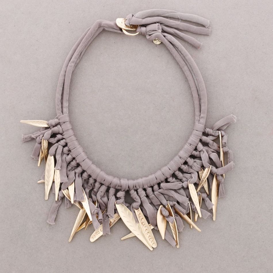 FABRIC SHORT NECKLACE MEAL PENDANTS
