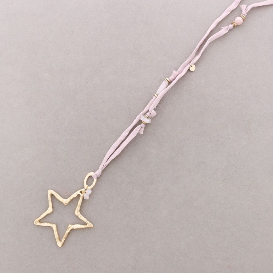 COLLAR LARGO COLGANTE ESTRELLA METAL