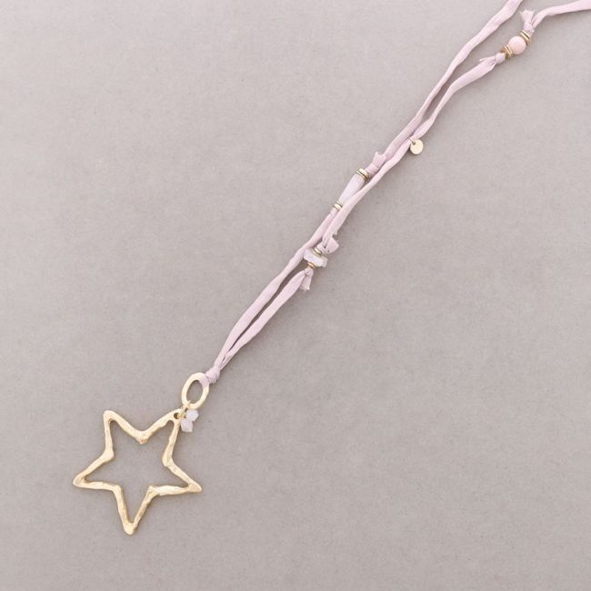 METAL STAR PENDANT LONG NECKLACE