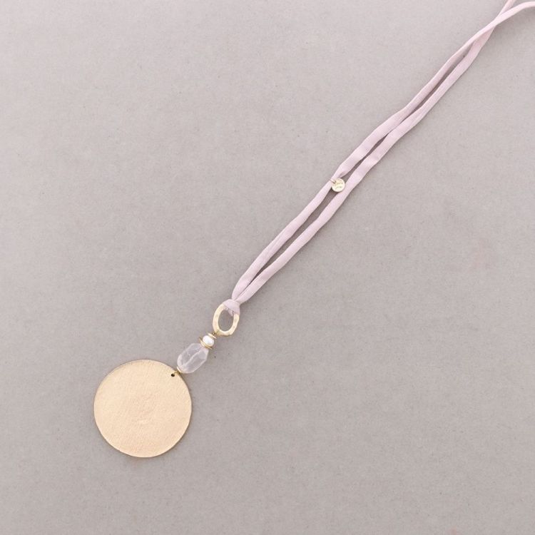 METAL MEDALLION PENDANT LONG NECKLACE 2