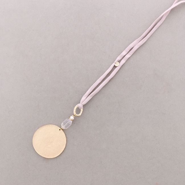 METAL MEDALLION PENDANT LONG NECKLACE
