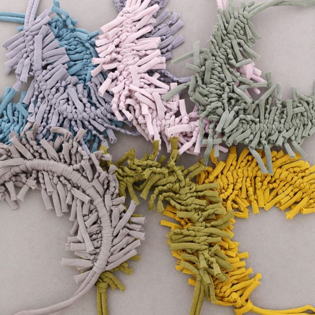 MULTI-KNOT FABRIC SHORT NECKLACE
