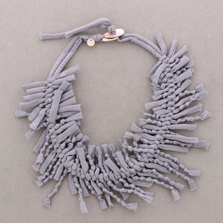 MULTI-KNOT FABRIC SHORT NECKLACE 2