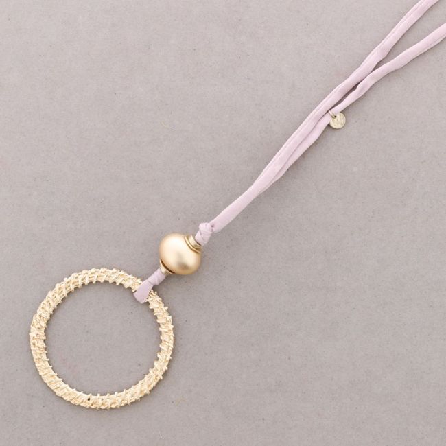 COLLAR LARGO COLGANTE ANILLA METAL
