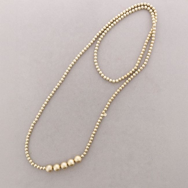 LONG NECKLACE IMITATION METAL BALLS 1.5M