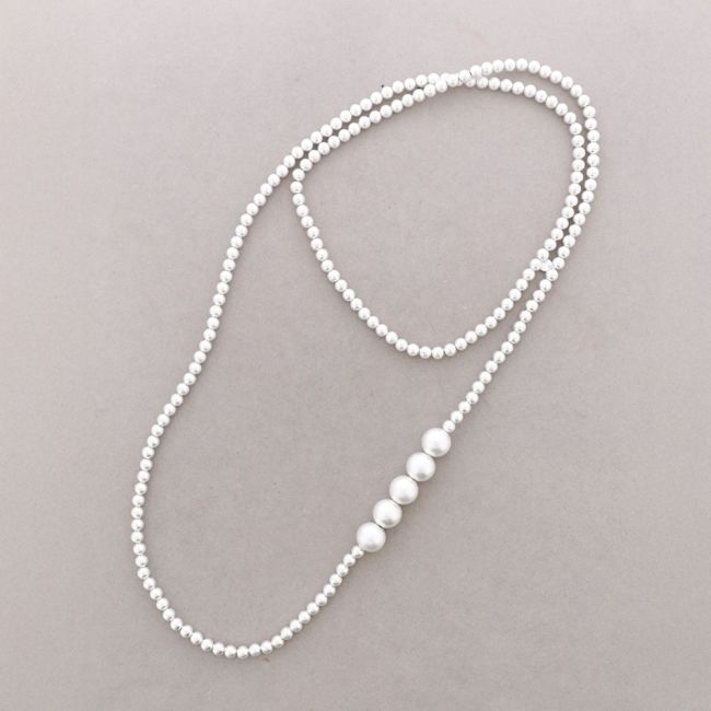 LONG NECKLACE IMITATION METAL BALLS 1.5M