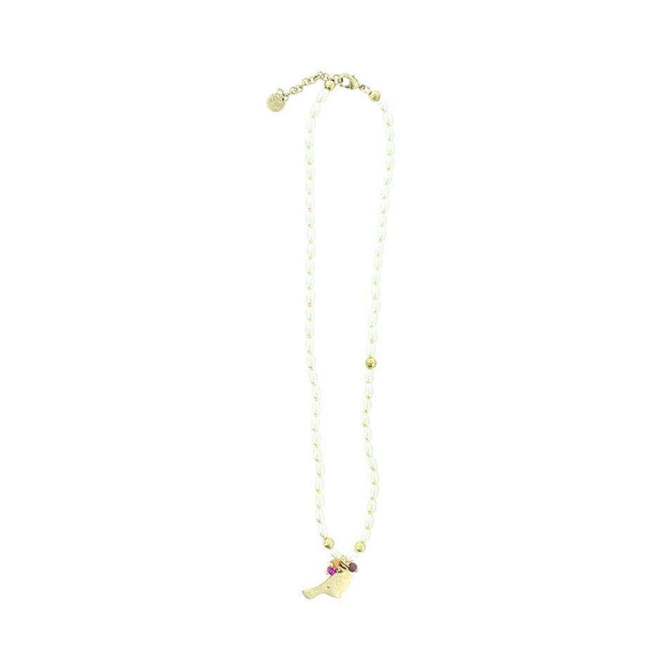 GARGANTILLA METAL PERLAS