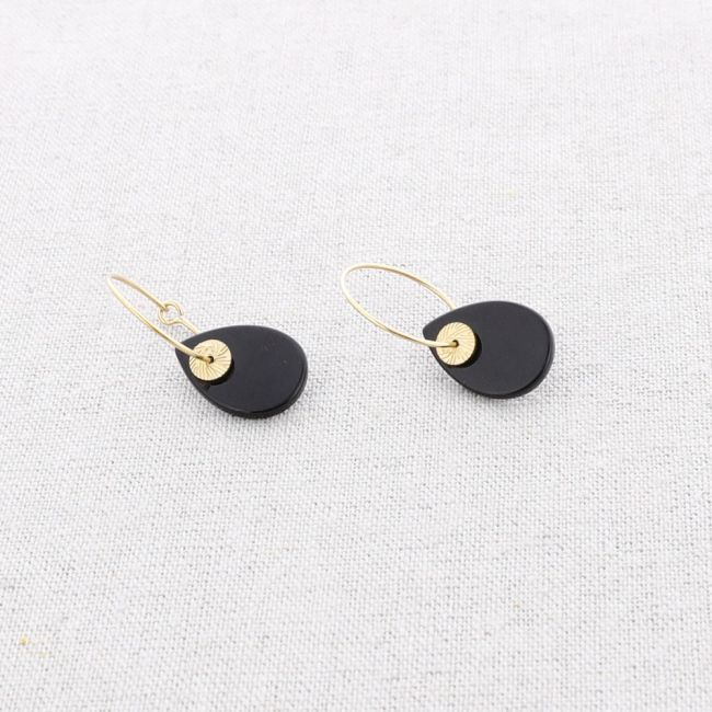 PENDIENTES ACERO ARO COLGANTE PIEDRA