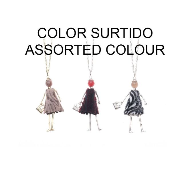 LONG NECKLACE DOLL PENDANT