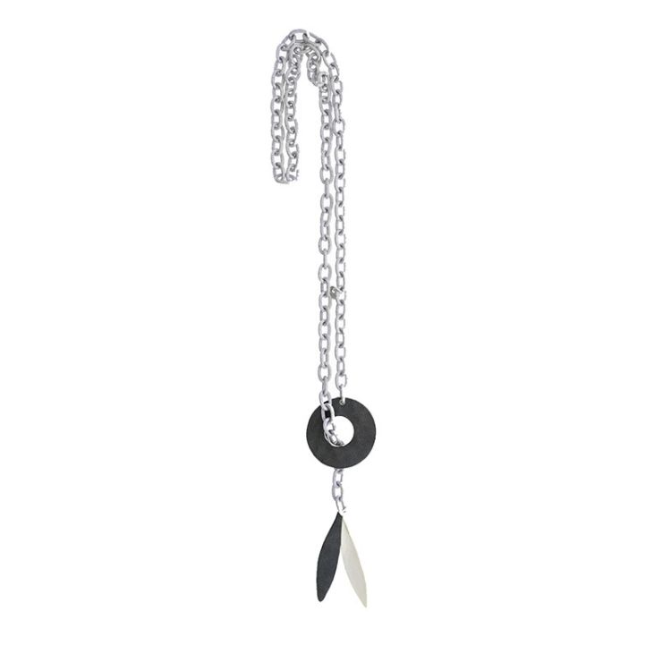 COLLAR LARGO TIPO FULAR CADENA CUENTAS FORRADAS 2