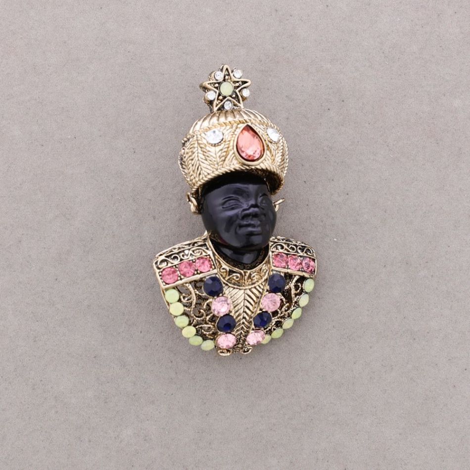 BROCHE CABECITA CRISTALES