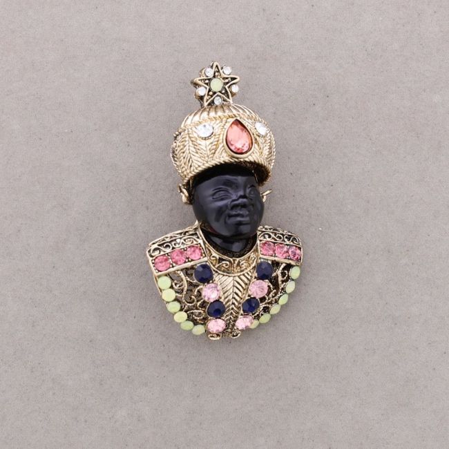 BROCHE CABECITA CRISTALES