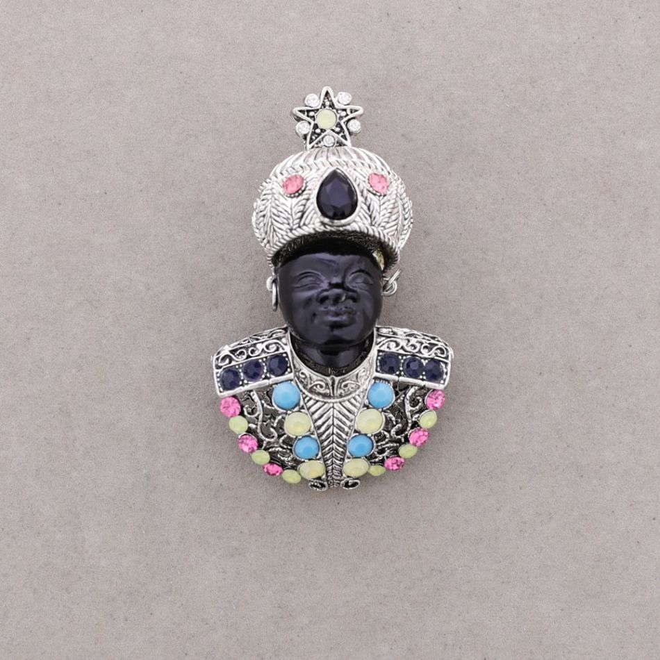 BROCHE CABECITA CRISTALES