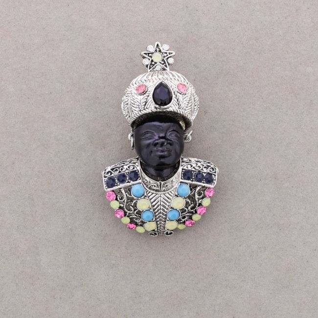 BROCHE CABECITA CRISTALES