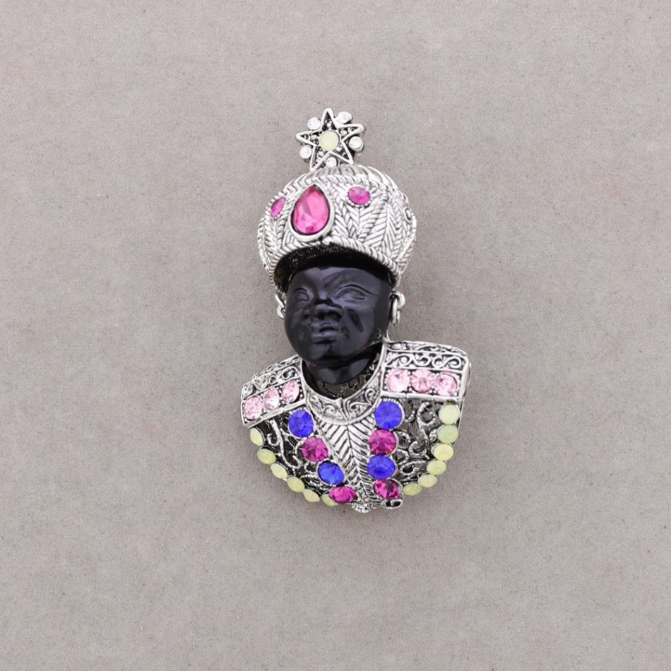BROCHE CABECITA CRISTALES