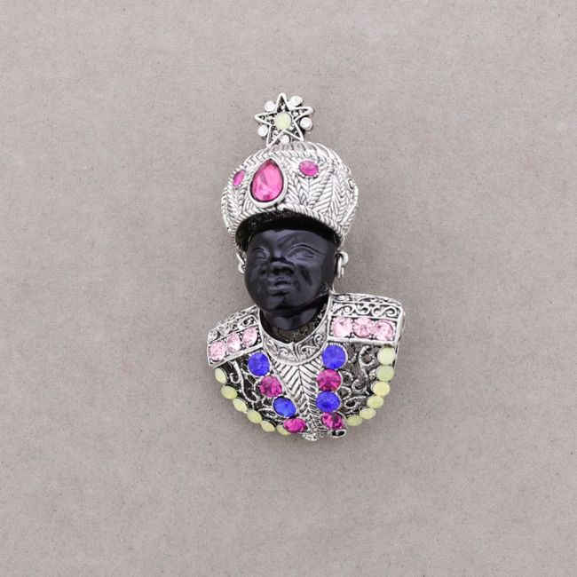 BROCHE CABECITA CRISTALES