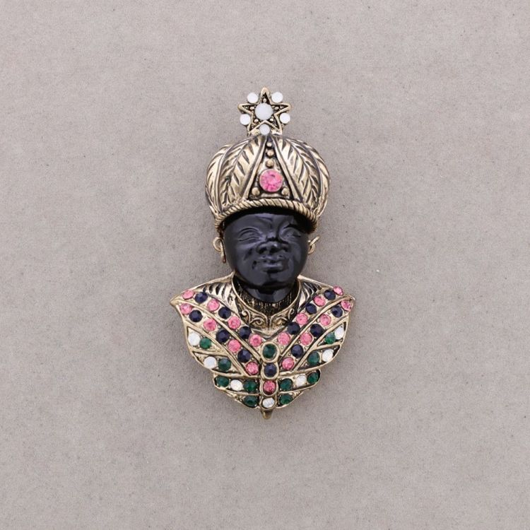 CRYSTAL HEAD BROOCH 2