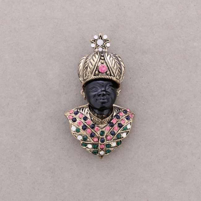 BROCHE CABECITA CRISTALES
