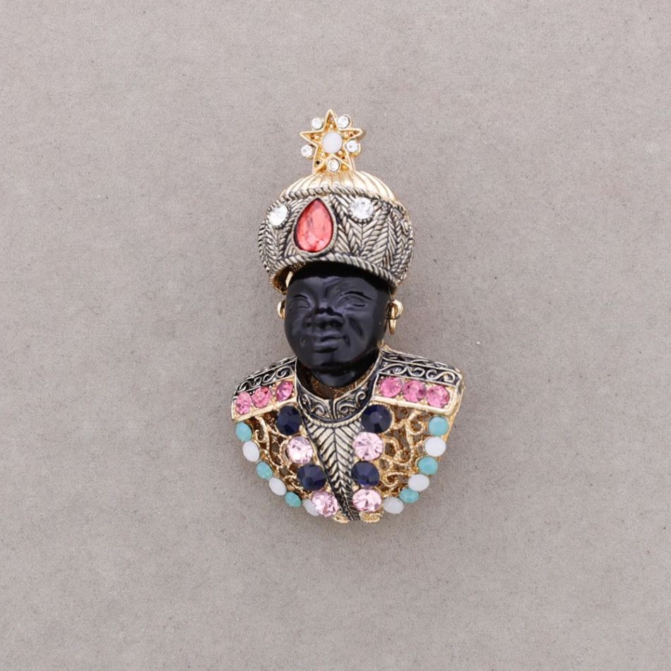 BROCHE CABECITA CRISTALES