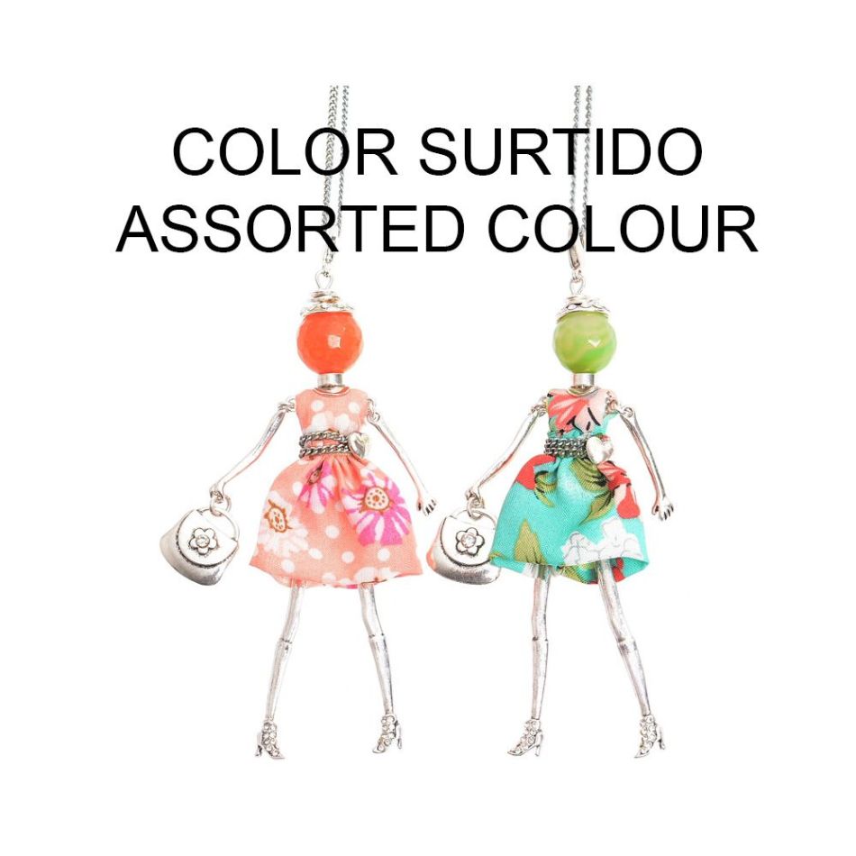 LONG NECKLACE DOLL PENDANT