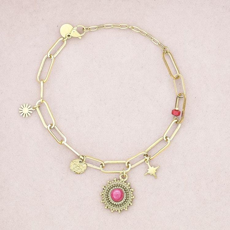 PULSERA ACERO ESLABONES COLGANTES 2