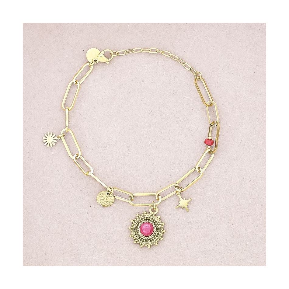 STEEL BRACELET WITH DANGLING LINKS