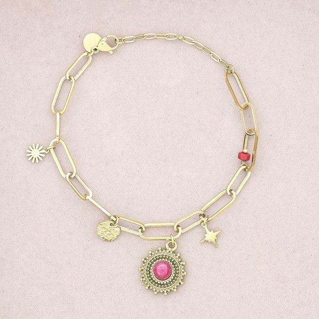 STEEL BRACELET WITH DANGLING LINKS