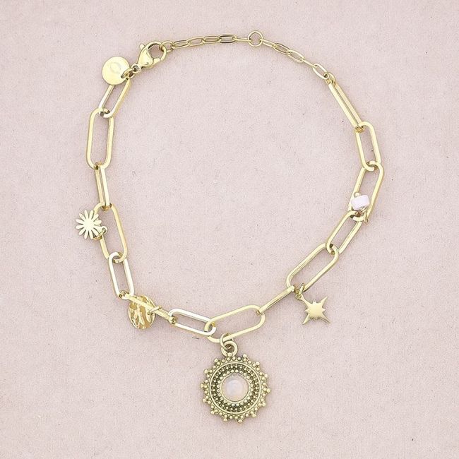 STEEL BRACELET WITH DANGLING LINKS