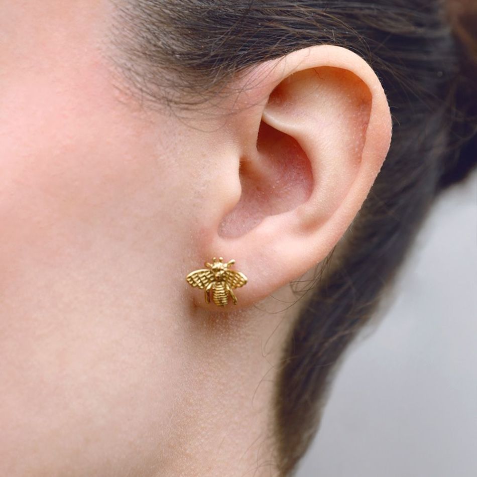 PENDIENTES PRESIÓN ACERO INSECTO