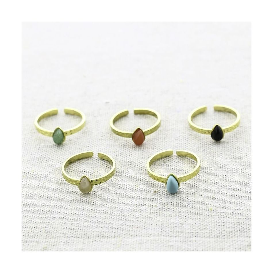 ANILLO ACERO PIEDRA