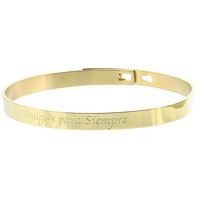 RIGID STEEL BRACELET WITH MESSAGE