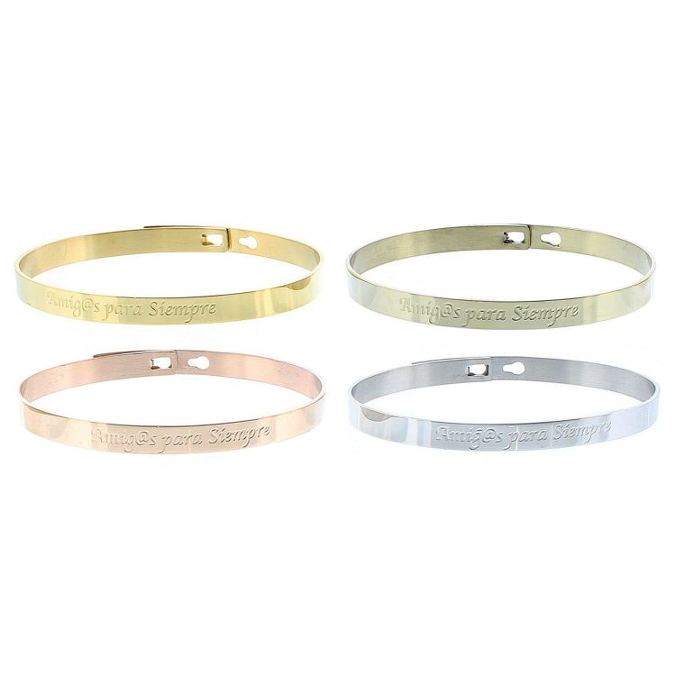 PULSERA RIGIDA ACERO MENSAJE 2